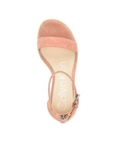 Women's Noshela Espadrille Wedge Dress Sandals Pink $42.84 Shoes