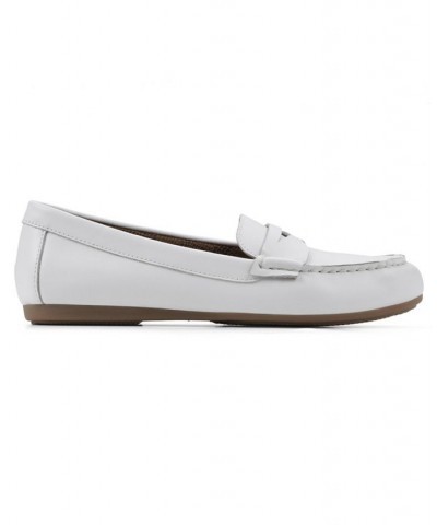 Women's Deutzia Slip-On Loafers White, Leather $44.65 Shoes