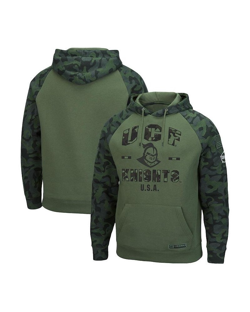 Men's Olive, Camo UCF Knights OHT Military-Inspired Appreciation Raglan Pullover Hoodie $32.25 Sweatshirt