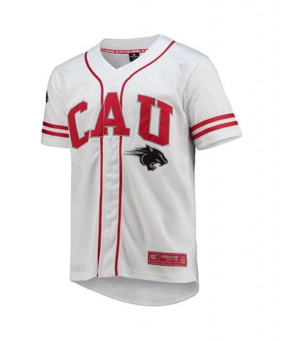 Men's White, Red Clark Atlanta University Panthers Free Spirited Baseball Jersey $34.50 Jersey