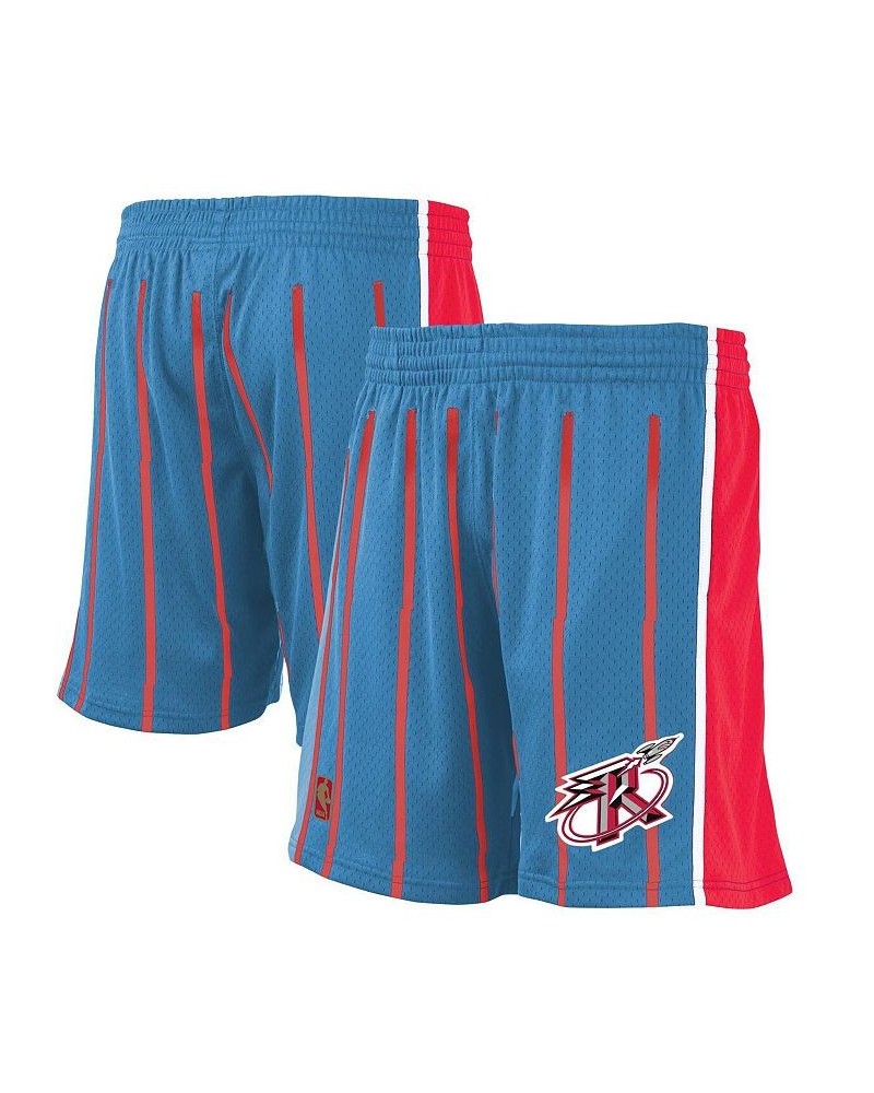 Men's Blue Houston Rockets Hardwood Classic Reload Swingman Shorts $31.50 Shorts