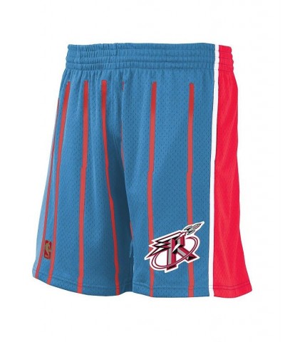 Men's Blue Houston Rockets Hardwood Classic Reload Swingman Shorts $31.50 Shorts