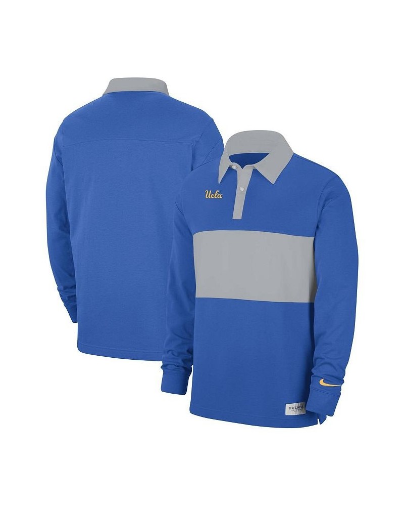 Men's Blue UCLA Bruins Striped Long Sleeve Polo Shirt $29.40 Polo Shirts