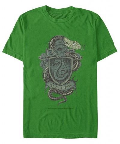 Men's Slytherin Crest Short Sleeve Crew T-shirt Green $20.64 T-Shirts