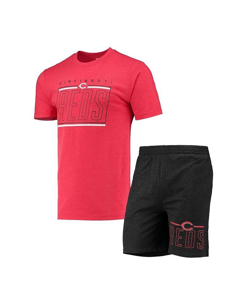 Men's Black, Red Cincinnati Reds Meter T-shirt and Shorts Sleep Set $34.31 Pajama