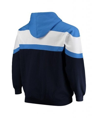 Men's Blue, Navy Oklahoma City Thunder Color Block Wordmark Logo Big and Tall Full-Zip Hoodie $31.61 Sweatshirt