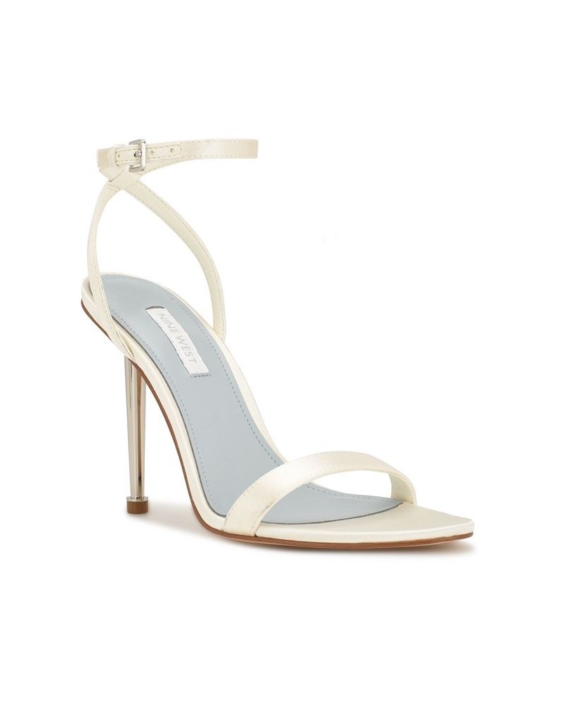 Women's Reina Almond Toe Stiletto Dress Sandals Ivory/Cream $42.51 Shoes