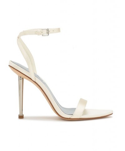 Women's Reina Almond Toe Stiletto Dress Sandals Ivory/Cream $42.51 Shoes