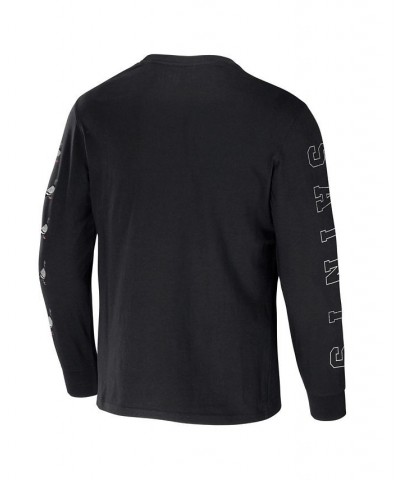 Men's NFL X Staple Black New Orleans Saints World Renowned Long Sleeve T-shirt $23.64 T-Shirts