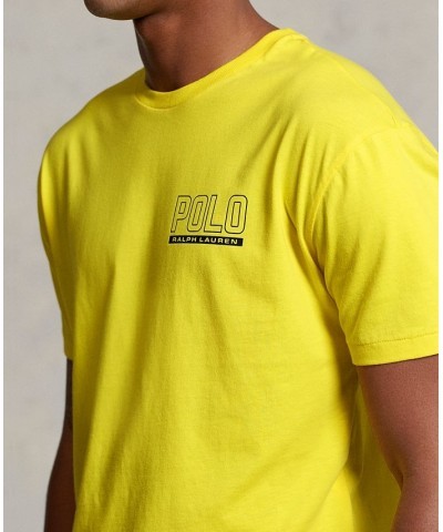 Men's Big & Tall Logo Jersey Crewneck T-Shirt Yellow $35.25 T-Shirts