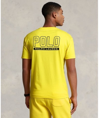 Men's Big & Tall Logo Jersey Crewneck T-Shirt Yellow $35.25 T-Shirts