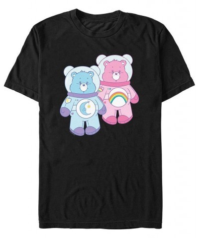 Men's Care Bears Space Suits Short Sleeve T-shirt Black $17.15 T-Shirts