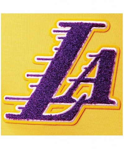 Men's Gold Los Angeles Lakers Chenille Team Pullover Hoodie $47.83 Sweatshirt