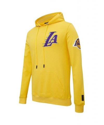 Men's Gold Los Angeles Lakers Chenille Team Pullover Hoodie $47.83 Sweatshirt