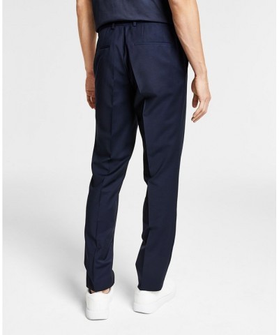 Hugo Boss Men's Slim-Fit Superflex Stretch Solid Suit Pants Blue $66.56 Pants