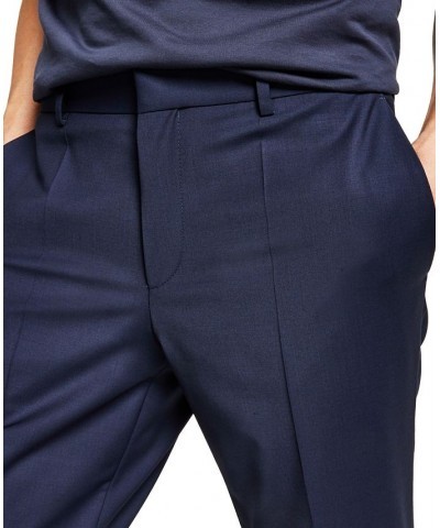 Hugo Boss Men's Slim-Fit Superflex Stretch Solid Suit Pants Blue $66.56 Pants