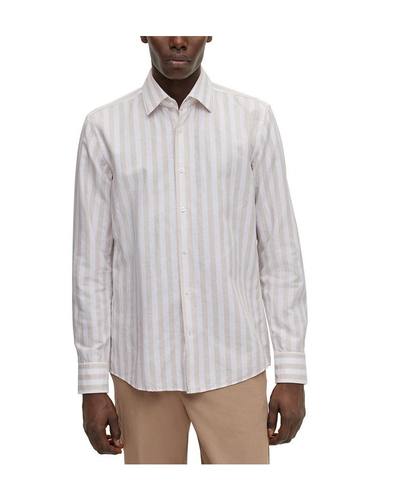 BOSS Men's Regular-Fit Shirt Tan/Beige $37.60 Shirts