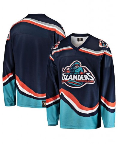 Men's Branded Navy New York Islanders Premier Breakaway Heritage Blank Jersey $52.43 Jersey