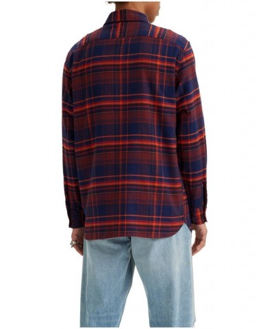 Men's Classic Worker Relaxed-Fit Long Sleeve Overshirt Multi $32.90 Shirts