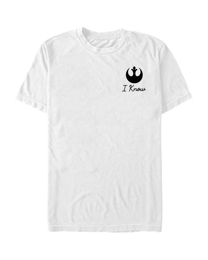 Star Wars Men's Han's Classic Quote Short Sleeve T-Shirt White $18.54 T-Shirts