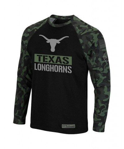 Men's Black, Camo Texas Longhorns Big and Tall OHT Military-Inspired Appreciation Raglan Long Sleeve T-shirt $27.30 T-Shirts