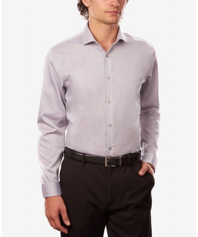 Calvin Klein Men's STEEL Extra-Slim Fit Non-Iron Performance Herringbone Dress Shirt Gray $27.36 Dress Shirts