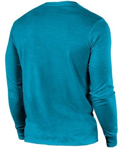 Miami Dolphins Lockup Tri-Blend Long Sleeve T-shirt - Aqua $35.99 T-Shirts