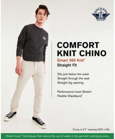 Men's Straight-Fit Comfort Knit Chinos PD02 $27.95 Pants