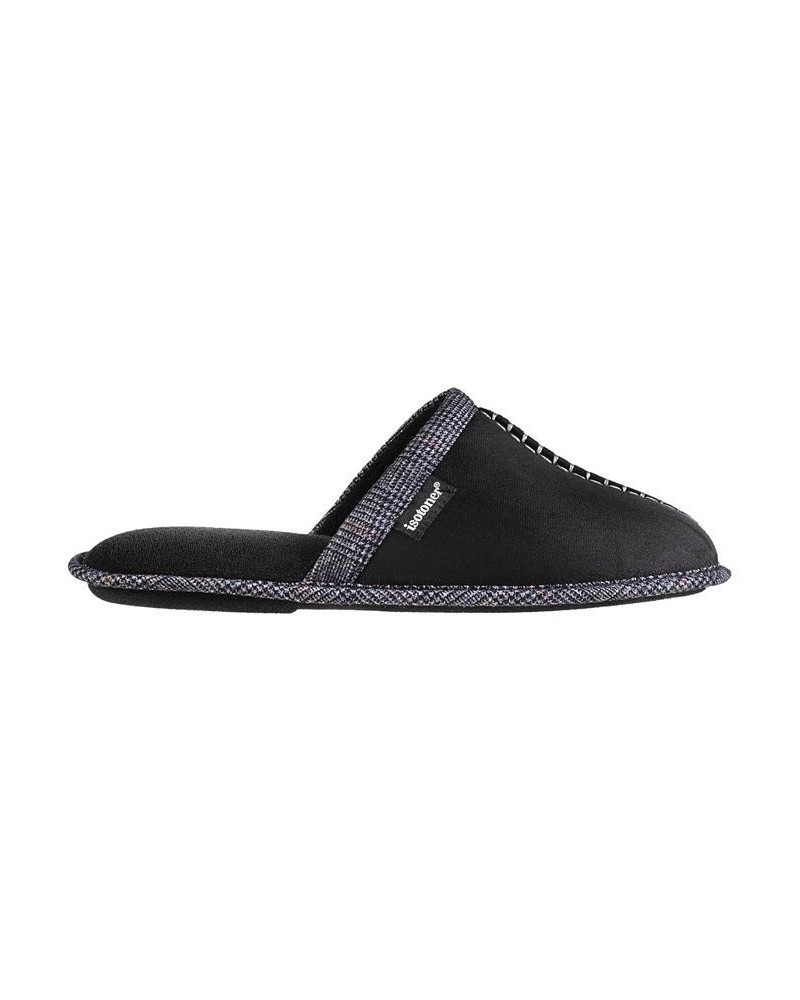 Men's Memory Foam Microsuede Titus Scuff Slippers Black $11.04 Shoes