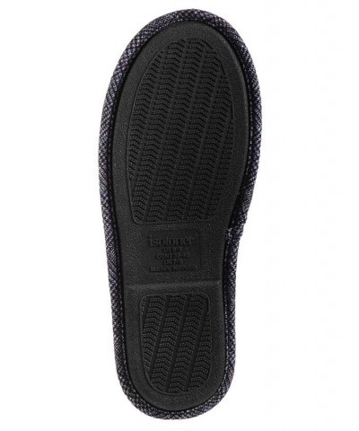 Men's Memory Foam Microsuede Titus Scuff Slippers Black $11.04 Shoes