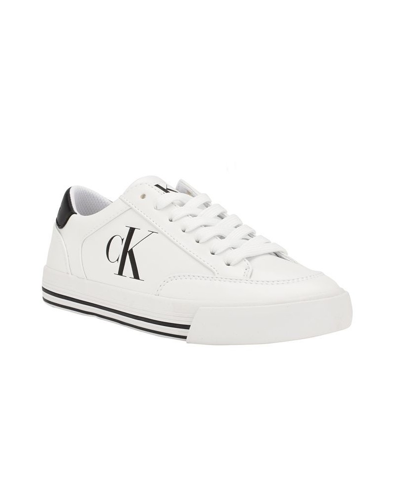 Women's Cobee Lace-up Casual Sneakers White $40.94 Shoes