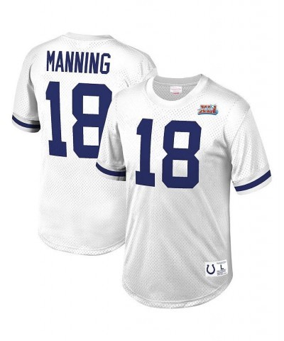 Men's Peyton Manning White Indianapolis Colts Retired Player Name and Number Mesh Top $54.00 T-Shirts