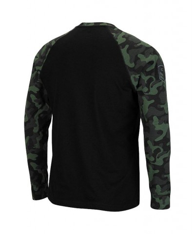 Men's Black Iowa Hawkeyes OHT Military-Inspired Appreciation Camo Raglan Long Sleeve T-shirt $23.50 T-Shirts