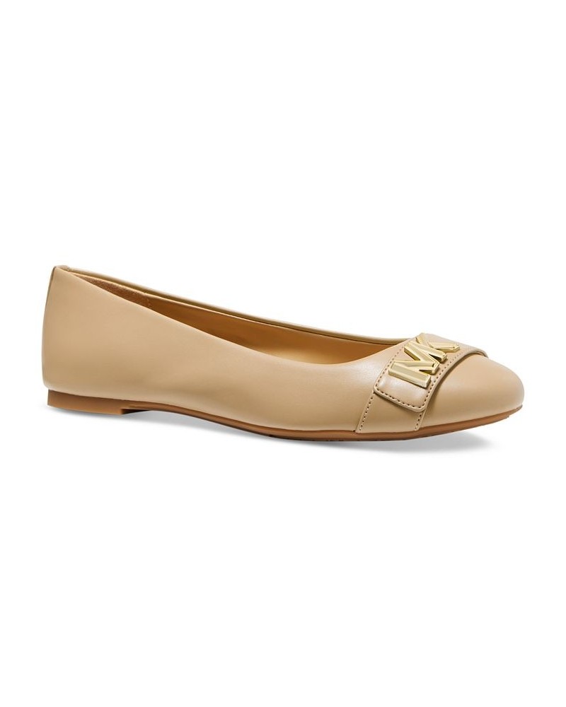 Women's Jilly Round Toe Ballet Flats Tan/Beige $46.53 Shoes