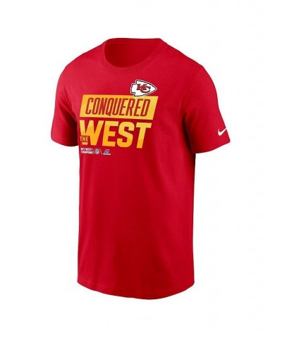 Men's Red Kansas City Chiefs 2022 AFC West Division Champions Locker Room Trophy Collection T-shirt $22.00 T-Shirts