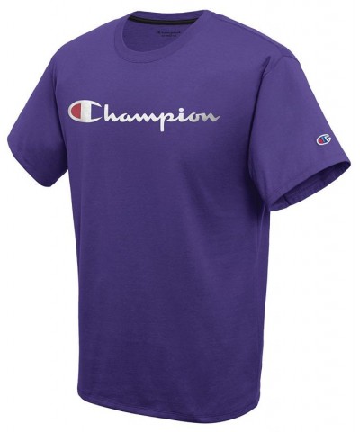 Men's Script Logo T-Shirt Purple $11.50 T-Shirts