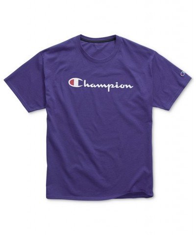 Men's Script Logo T-Shirt Purple $11.50 T-Shirts