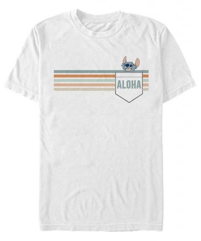 Men's Stitch Aloha Short Sleeve T-Shirt White $19.24 T-Shirts