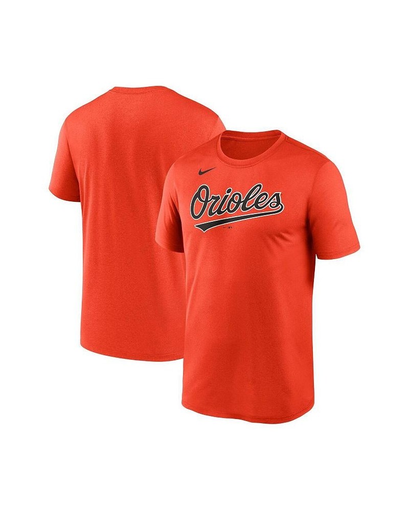 Men's Orange Baltimore Orioles Wordmark Legend Performance Big and Tall T-shirt $27.49 T-Shirts