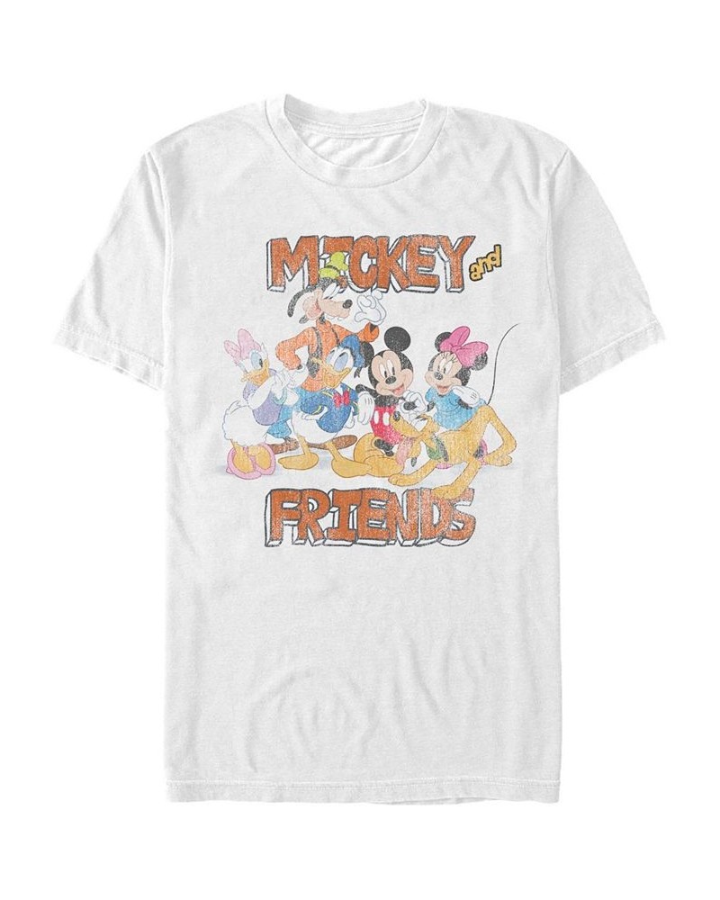 Men's Mickey Classic Mickey and Friends Short Sleeve T-shirt White $19.24 T-Shirts