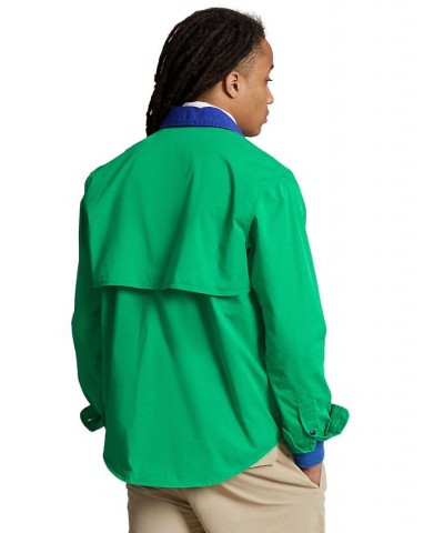 Men's Classic-Fit Twill Workshirt Green $78.32 Shirts