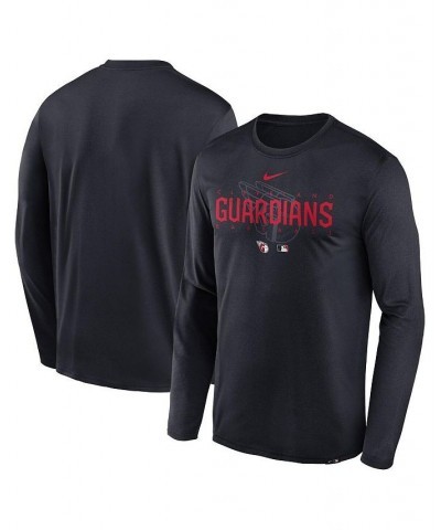 Men's Navy Cleveland Guardians Authentic Collection Team Logo Legend Performance Long Sleeve T-shirt $25.85 T-Shirts