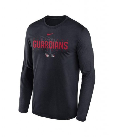 Men's Navy Cleveland Guardians Authentic Collection Team Logo Legend Performance Long Sleeve T-shirt $25.85 T-Shirts