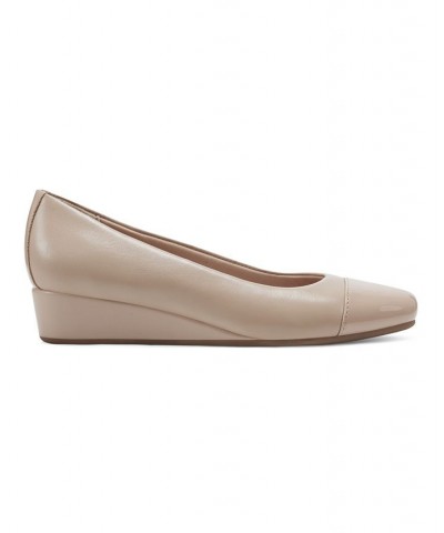 Women's Gracey Round Toe Slip-on Wedge Dress Pumps PD05 $51.48 Shoes