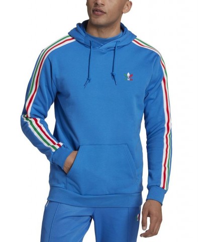 Men's Italy 3-Stripe Terry Hoodie Blue $30.00 Sweatshirt