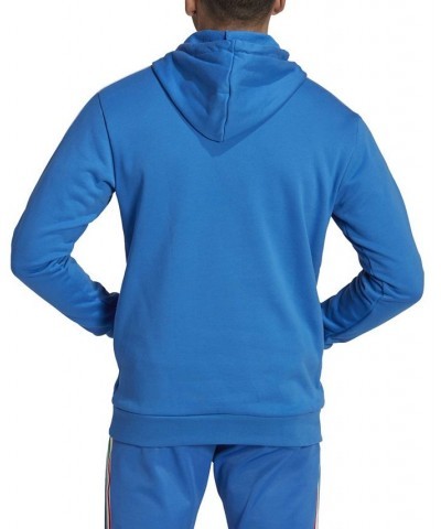 Men's Italy 3-Stripe Terry Hoodie Blue $30.00 Sweatshirt