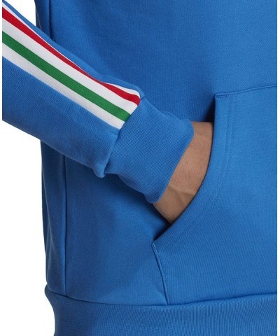 Men's Italy 3-Stripe Terry Hoodie Blue $30.00 Sweatshirt