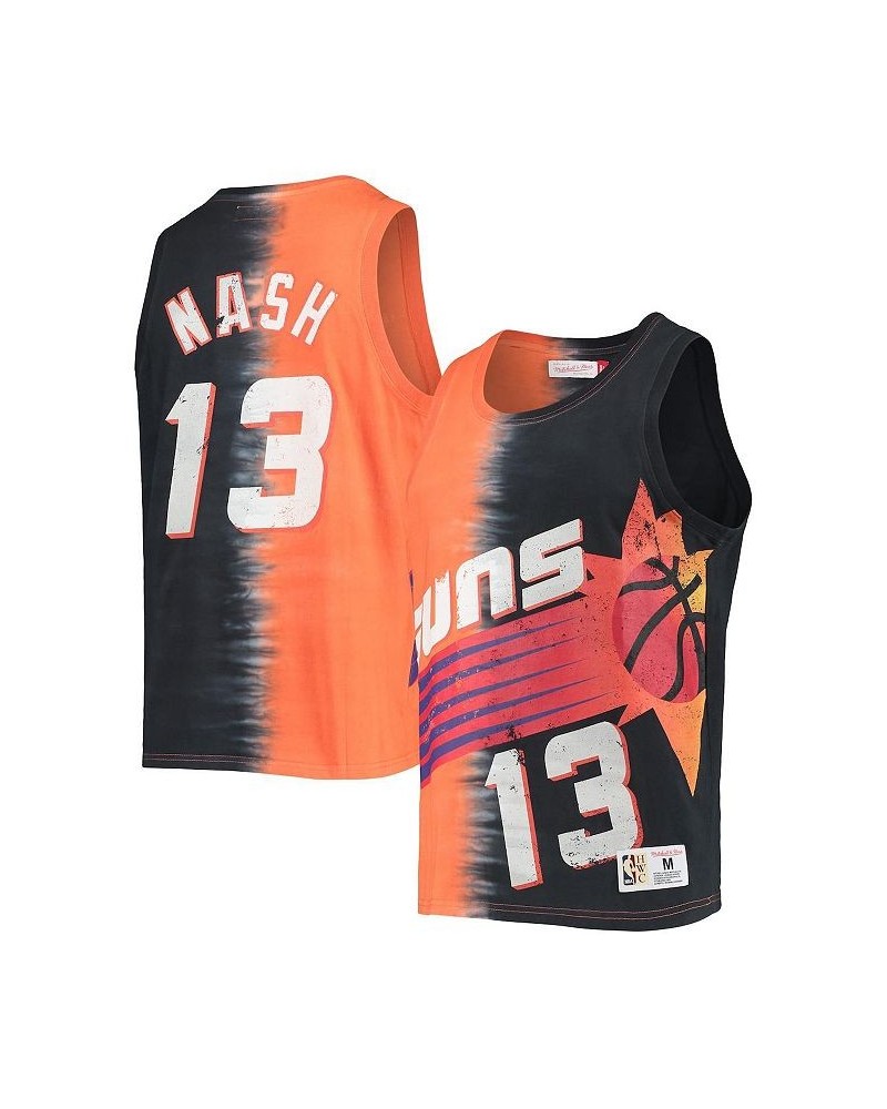 Men's Steve Nash Orange and Black Phoenix Suns Hardwood Classics Tie-Dye Name and Number Tank Top $44.00 T-Shirts