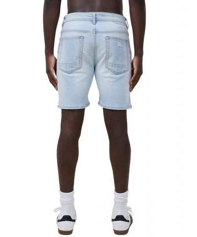 Men's Straight Denim Shorts Blue $24.75 Shorts