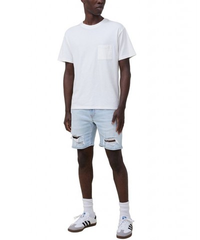 Men's Straight Denim Shorts Blue $24.75 Shorts